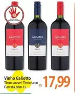 Oferta de Galiotto - Vinho Tinto Suave/ Tinto Seco por R$17,99 em Atacadão