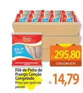 Oferta de De   - Filé De Peito De Frango Canção Congelado por R$295,8 em Atacadão