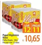 Oferta de Klass - Papel Higiênico por R$10,65 em Atacadão