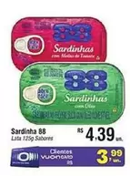 Oferta de 88 - Sardinha por R$4,39 em Fort Atacadista