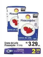 Oferta de Piracanjuba - Creme De Leite por R$3,29 em Fort Atacadista