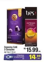 Oferta de 3 Corações - Capsulas Cafe por R$15,99 em Fort Atacadista