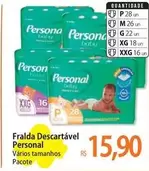 Oferta de Personal - Fralda Descartável por R$15,9 em Atacadão