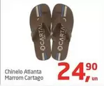 Oferta de Cartago - Chinelo Atlanta Marrom por R$24,9 em Tenda Atacado