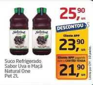 Oferta de Natural one - Suco Refrigerado Sabor Uva E Maçã por R$25,9 em Tenda Atacado