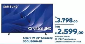 Oferta de Samsung - Smart Tv 50" 50DU8000 4K por R$2599 em Sam's Club