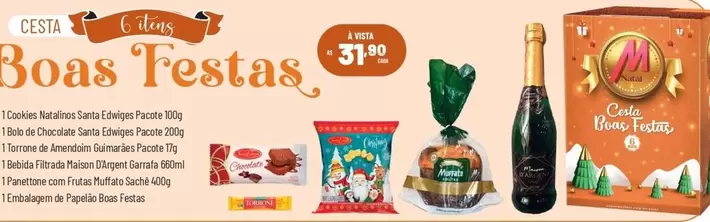 Oferta de Cookies - Boas Festas por R$31,9 em Super Muffato