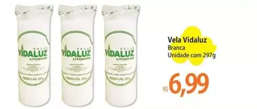 Oferta de Vidaluz - Vela Branca por R$6,99 em Atacadão