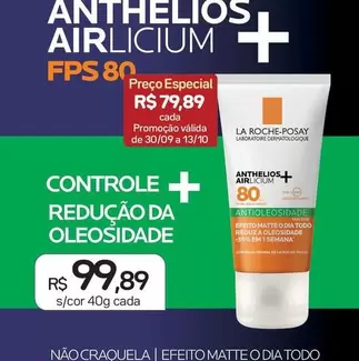 Oferta de La Roche-Posay - Anthelios Airlicium + por R$99,89 em Drogal