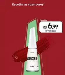 Oferta de Risqué - Marca N1 De Esmaltes No Brasil por R$6,99 em Drogal