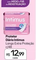 Oferta de Intimus - Protetor Diário  por R$12,99 em Drogal