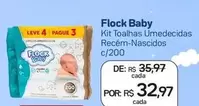 Oferta de Flock Baby - Kit Toalhas Umedecidas Recém-Nascidos por R$32,97 em Drogal