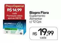 Oferta de Biopro Flora - Suplemento Alimentar C/12 Cps por R$19,99 em Drogal