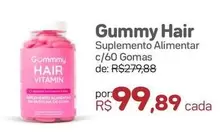 Oferta de Gummy Hair - Suplemento Alimentar C/60 Gomas por R$99,89 em Drogal