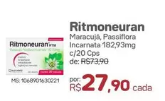 Oferta de Ritmoneuran - Maracujá, Passiflora Incarnata por R$27,9 em Drogal