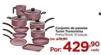 Oferta de Tramontina - Conjunto De Panelas Turim Tramotina por R$429,9 em Carrefour