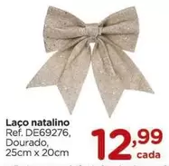 Oferta de Dourado - Laço Natalino por R$12,99 em Carrefour