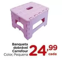 Oferta de Carrefour - Banqueta Dobrável por R$24,99 em Carrefour