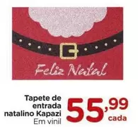 Oferta de Feliz - Tapete De Entrada Natalino por R$55,99 em Carrefour