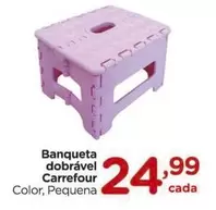 Oferta de Carrefour - Banqueta Dobrável por R$24,99 em Carrefour