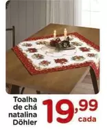 Oferta de Dòhler - Toalha De Cha Natalina por R$19,99 em Carrefour