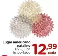 Oferta de Flor - Lugar Americano Natalino por R$12,99 em Carrefour