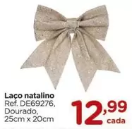 Oferta de Dourado - Laço Natalino por R$12,99 em Carrefour