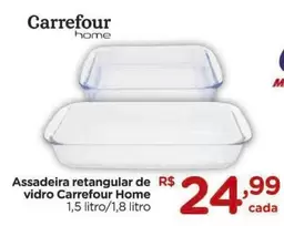 Oferta de Carrefour - Assadeira Retangular De Vidro por R$24,99 em Carrefour