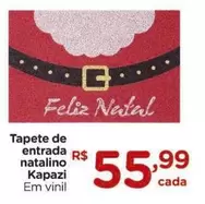 Oferta de Feliz - Tapete De Entrada Natalino por R$55,99 em Carrefour