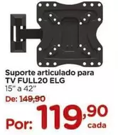 Oferta de Suporte Articulado Para Tv Full20 Elg por R$119,9 em Carrefour