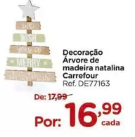 Oferta de Carrefour - Decoração Arvore De Madeira Natalina por R$16,99 em Carrefour