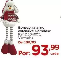 Oferta de Carrefour - Boneco Natalino Extensivel por R$93,99 em Carrefour