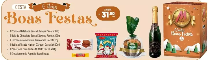 Oferta de Cookies - Boas Festas por R$31,99 em Super Muffato