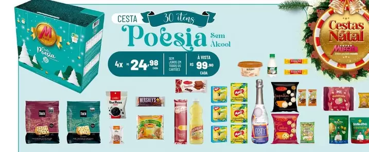 Oferta de Rs - Cesta Poésia por R$24,98 em Super Muffato