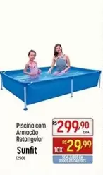 Oferta de Sunfit - Piscina Com Armação Retangular por R$299,9 em Super Muffato