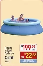 Oferta de Sunfit - Piscina Inflavel Redonda por R$199,99 em Super Muffato