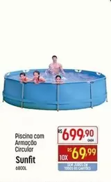 Oferta de Sunfit - Piscina Com Armacão Circular por R$699,9 em Super Muffato