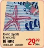 Oferta de Di Fatto - Toalha Esporte Estampado por R$29,99 em Super Muffato