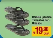 Oferta de Ipanema - Chinelo Tamana Tamanhos Par- Unidade por R$19,9 em Max Atacadista