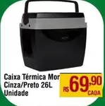 Oferta de Térmica - Caixa Térmica Mor Cinza/preto 26l por R$69,9 em Max Atacadista