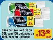 Oferta de Sol - Saco De Lixo Rolo 30 Ou 50l Com 100 Unidades Ou 105l Com 50 Unidades por R$13,98 em Max Atacadista