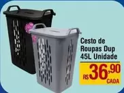 Oferta de De   - Cesto De Roupas Dup 45l por R$36,9 em Max Atacadista