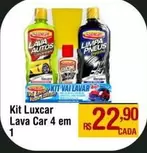 Oferta de Luxcar - Kit  Lava Car 4 Em por R$22,9 em Max Atacadista