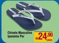 Oferta de Ipanema - Chinelo Masculino  Par por R$24,9 em Max Atacadista