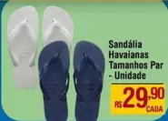 Oferta de Havaianas - Sandália Tamanhos Par por R$29,9 em Max Atacadista