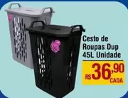 Oferta de De   - Cesto De Roupas Dup 45l por R$36,9 em Max Atacadista