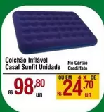 Oferta de Sunfit - Colchao Inflável Casal Sunfit por R$98,8 em Max Atacadista