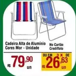 Oferta de De   - Cadeira Alta De Aluminio por R$79,9 em Max Atacadista