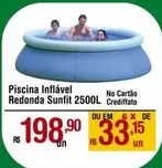 Oferta de Sunfit - Piscina Inflavel Redonda 2500L por R$198,9 em Max Atacadista