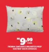 Oferta de Fronha Sant/arco Iris/artex/prof por R$9,99 em DB Supermercados